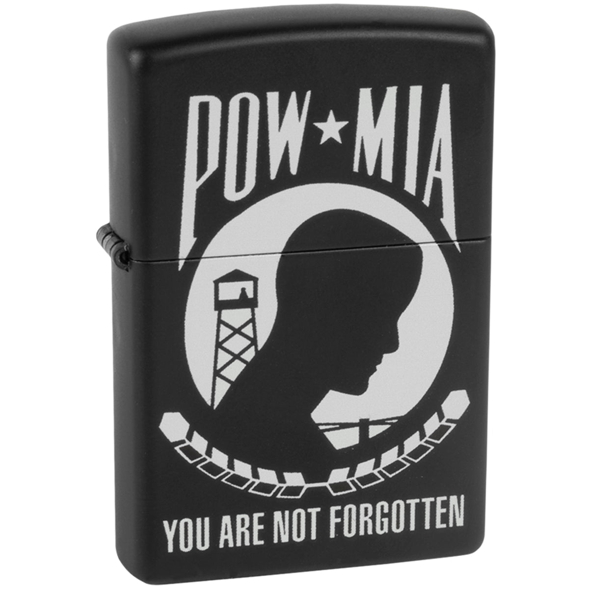 Zippo POW MIA Flag Black Matte Windproof Pocket Lighter - Forza Sports