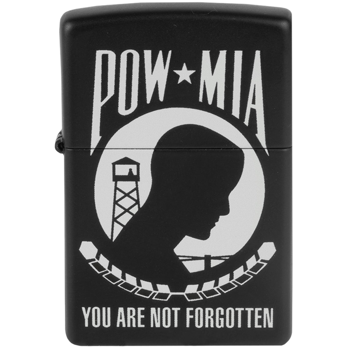 Zippo POW MIA Flag Black Matte Windproof Pocket Lighter - Forza Sports