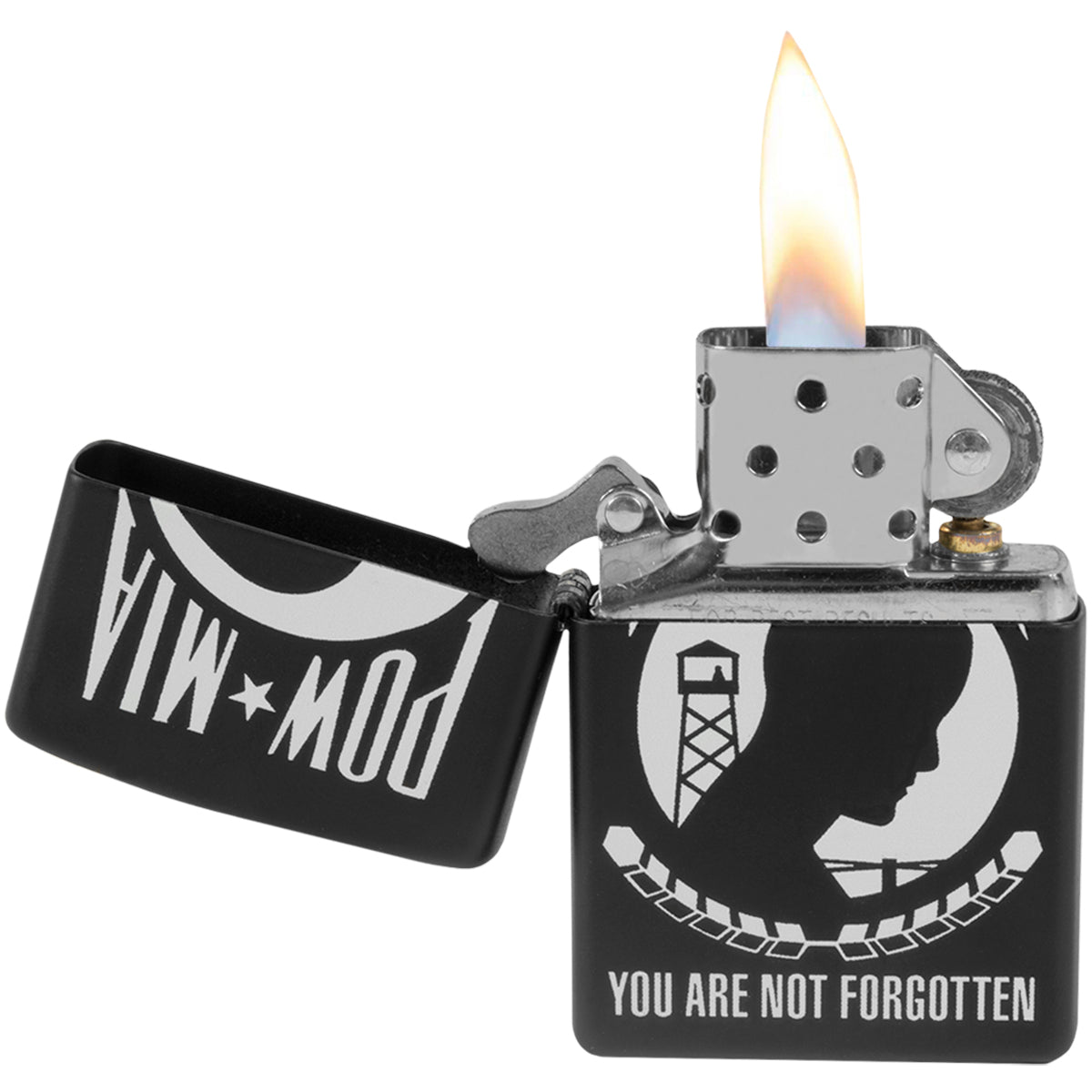 Zippo POW MIA Flag Black Matte Windproof Pocket Lighter - Forza Sports
