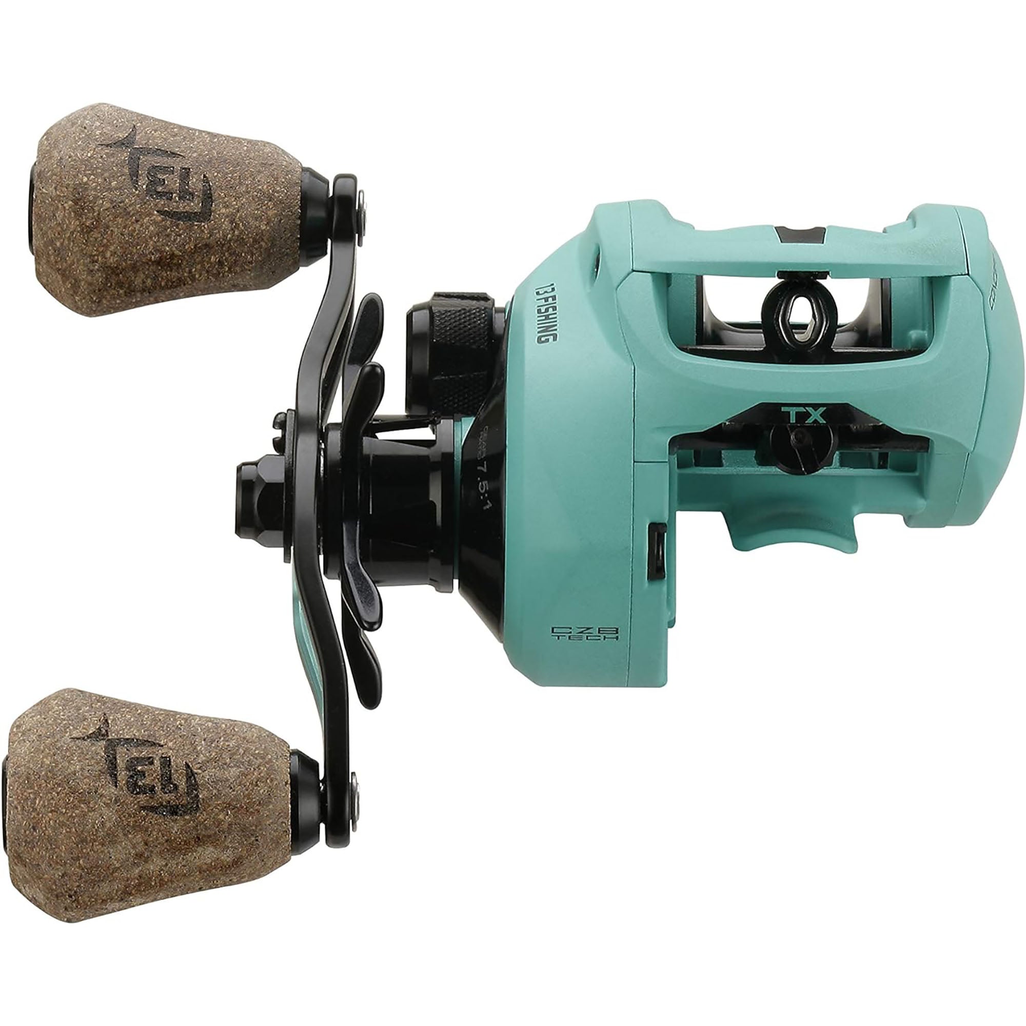 13 fish reels cork white 13 Fishing Concept TX2 Baitcast Fishing Reel w/ Skull Cap Reel Cover