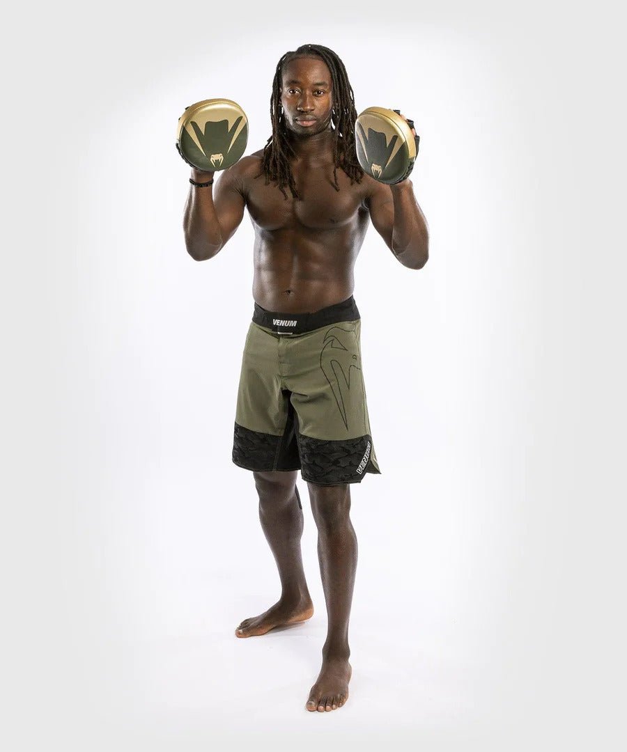 Venum Pro Boxing Mini Curved Punch Mitts - Khaki/Gold - Forza Sports