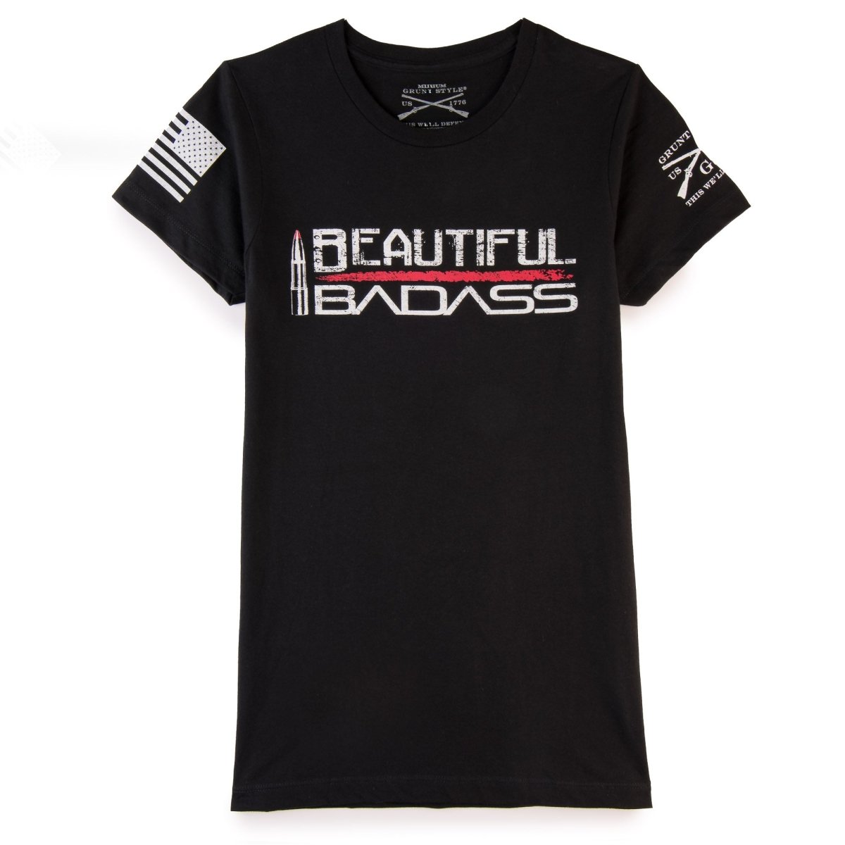 Grunt Style Women's Beautiful Badass T-Shirt - Black - Forza Sports