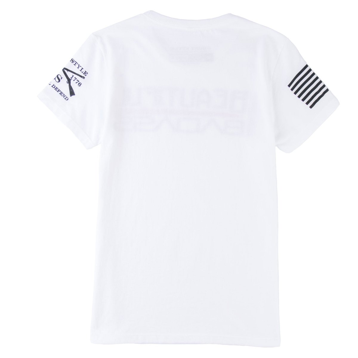 Grunt Style Women's Beautiful Badass Reversed T-Shirt - White - Forza Sports