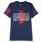 Grunt Style USMC - Never Met A Marine T-Shirt - Navy - Forza Sports