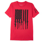 Grunt Style R.E.D. Rifle Flag Crewneck T-Shirt - Red - Forza Sports