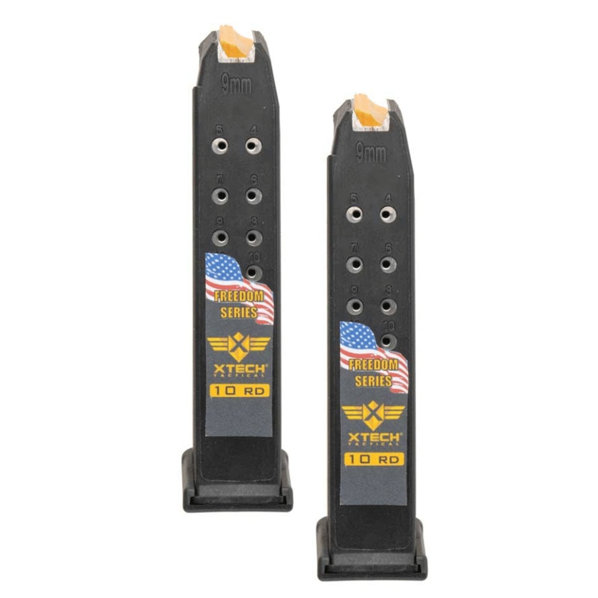 XTech Tactical (2 Pack) MAG17 - 10, 9mm 10 - Round Magazine for GLOCK 17, XT30322 - Forza Sports