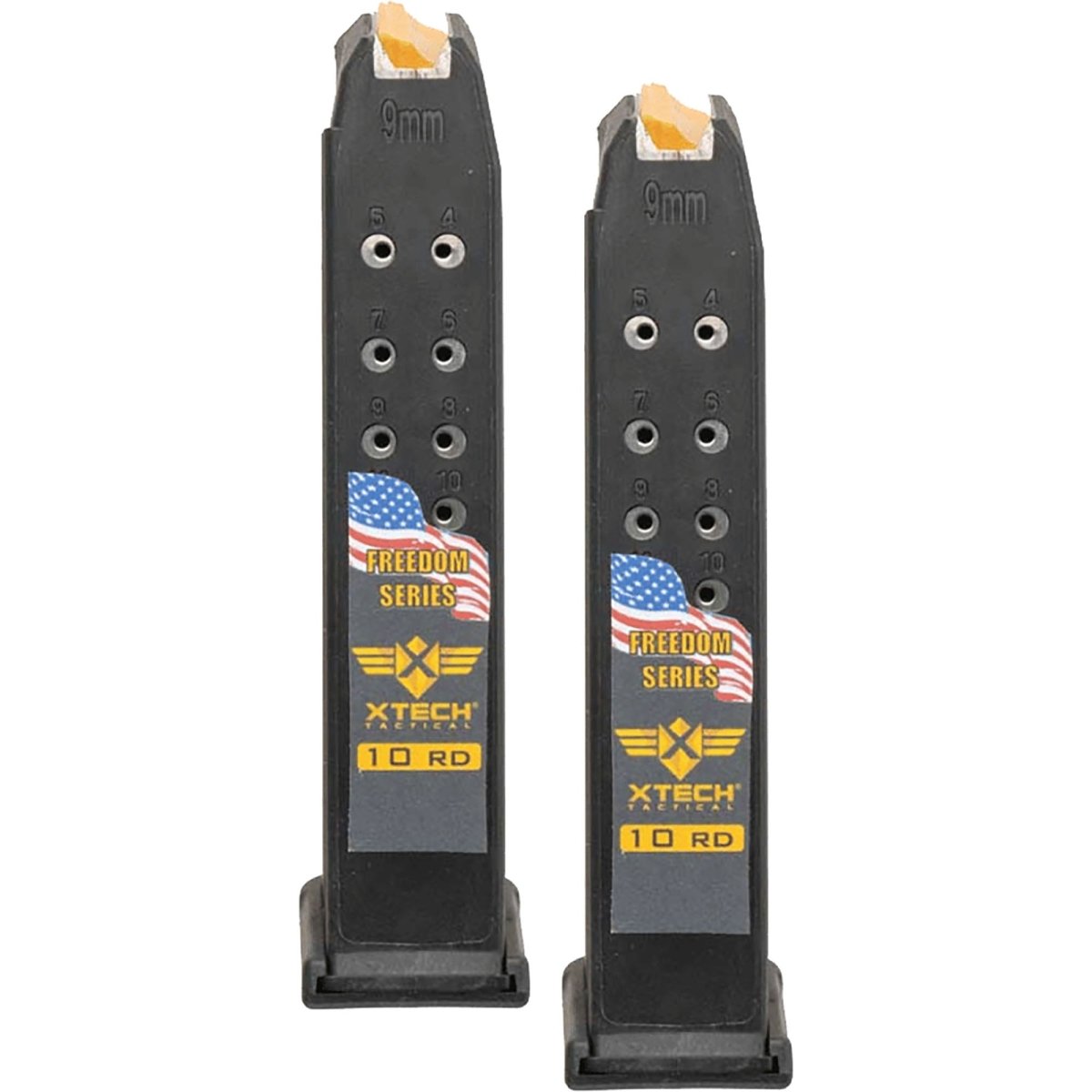 XTech Tactical (2 Pack) MAG19 - 10, 9mm 10 - Round Magazine for GLOCK 19, XT30321 - Forza Sports