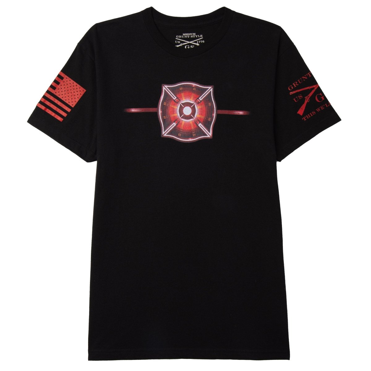Grunt Style Iron Fire T-Shirt - Black - Forza Sports