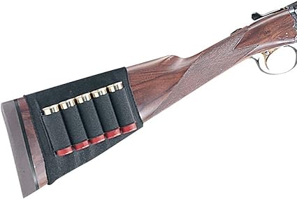 Uncle Mike's Kodra Rifle Buttstock Shell Holder - Black Uncle Mike's