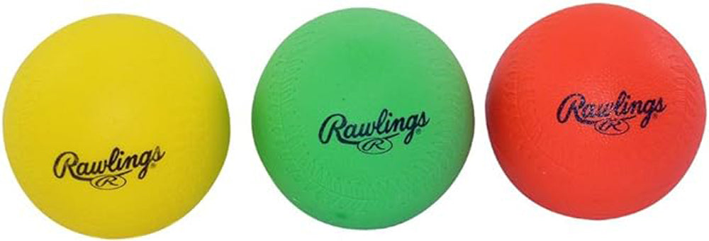 Rawlings Baseball/Softball Hit Training Foam Balls 3-Pack - Multicolor Rawlings