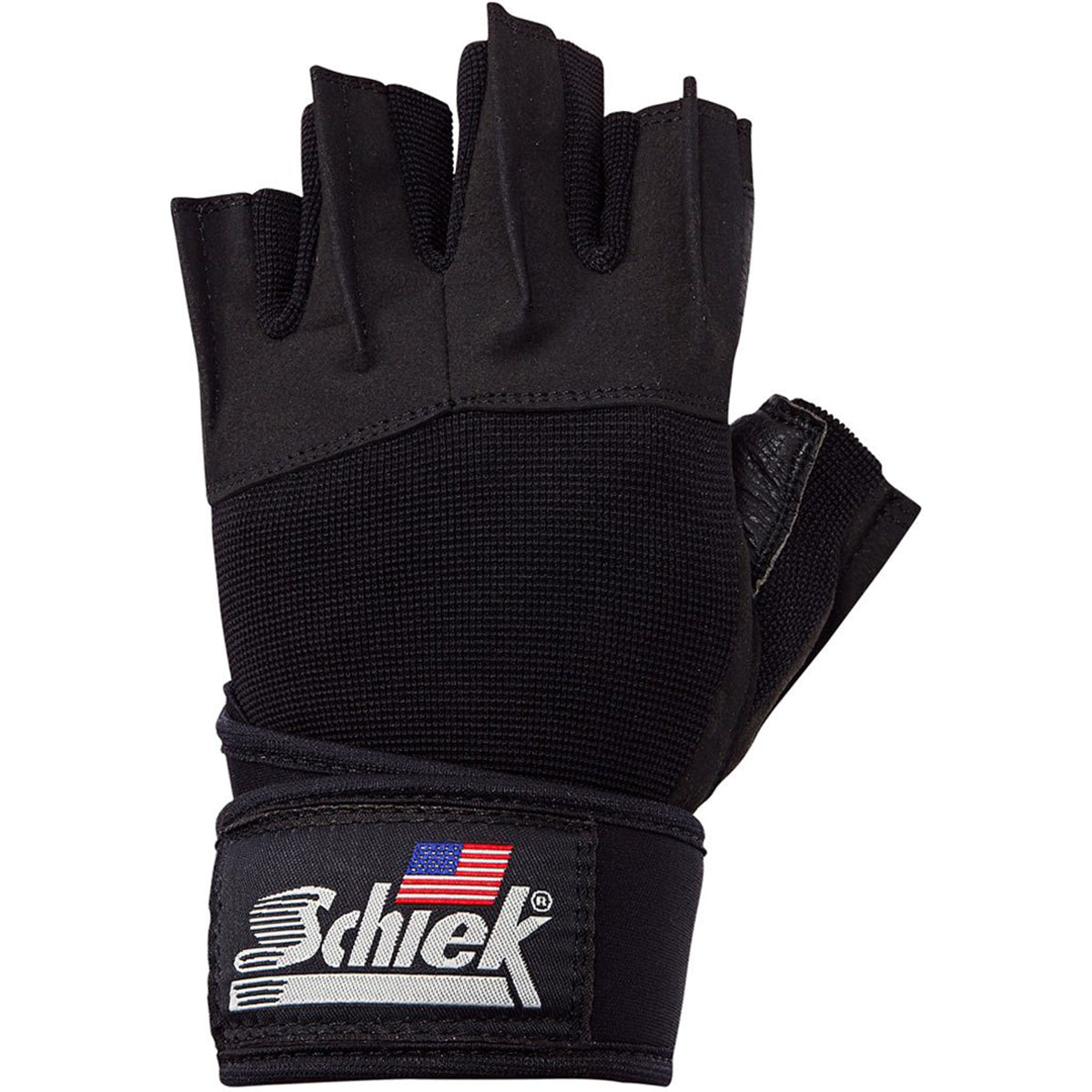 Schiek Sports Platinum 3/4 Finger Wrist Wrap Lifting Gloves - Black/Gray Schiek Sports