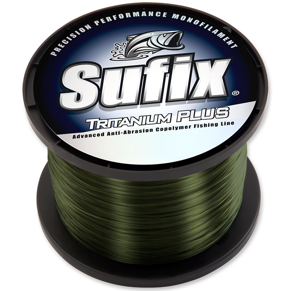 Sufix Tritanium Plus Dark Green Fishing Line (1200 yds) - 12 lb Test Sufix