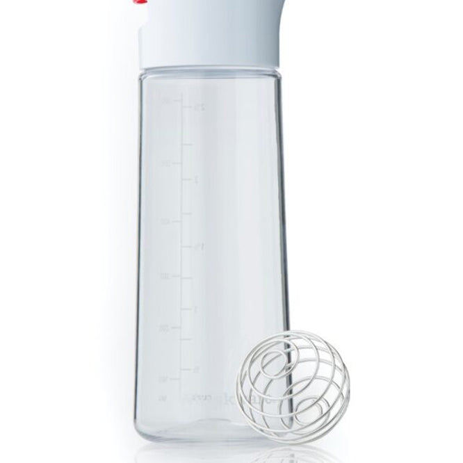 Whiskware Glass Salad Dressing Shaker with BlenderBall Wire Whisk - White/Red Whiskware