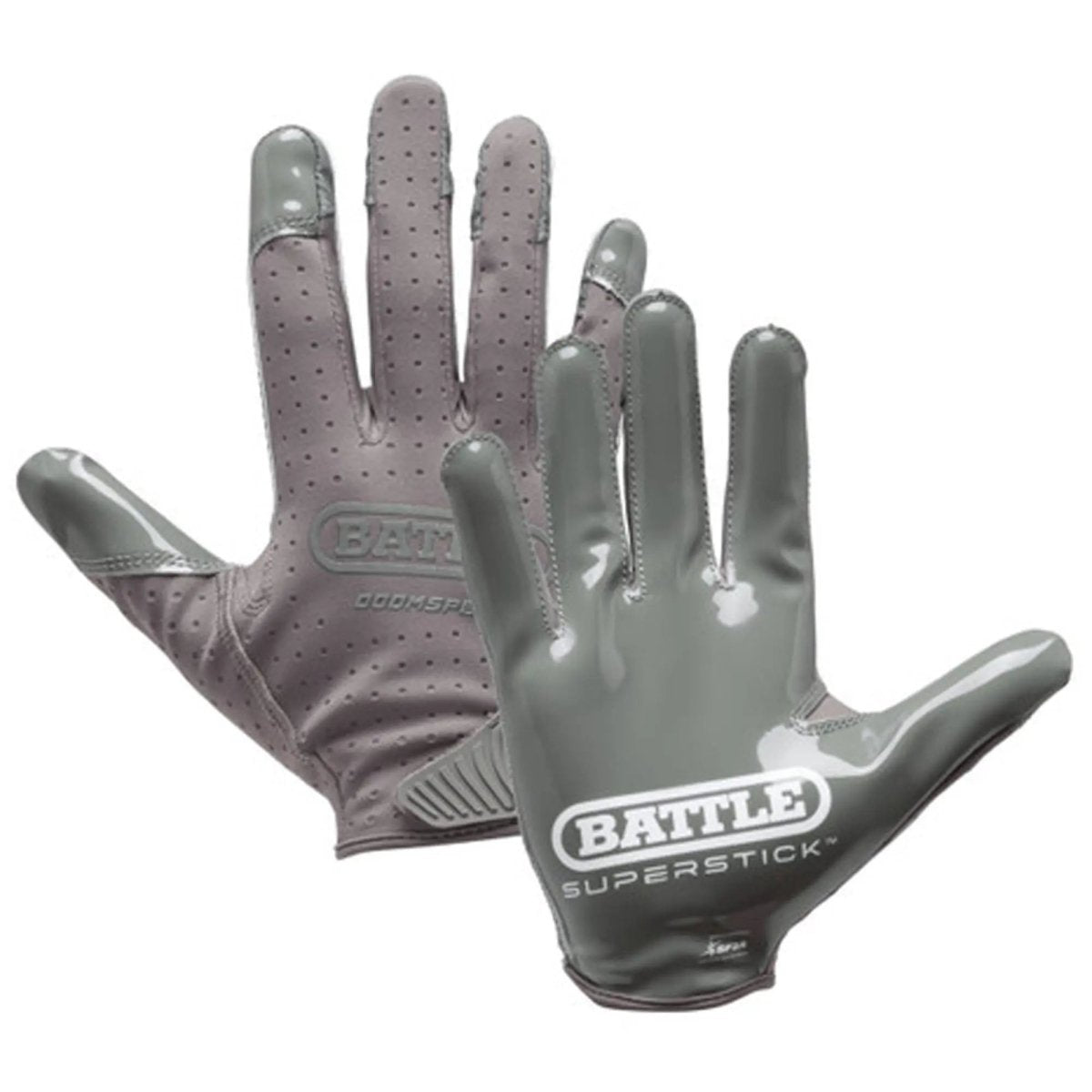 Battle Sports Adult Doom Speed Receiver Football Glove - Charcoal Battle Sports