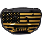 Battle Sports Chrome American Flag Back Plate - Gold American Flag Battle Sports