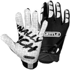 Battle Sports Finally Rich Adult Football Receiver Gloves - Black/White Battle Sports