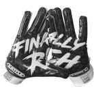 Battle Sports Finally Rich Youth Football Receiver Gloves - White/Black Battle Sports