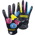 Battle Sports Gang Gang Double Threat Adult Football Receiver Gloves - Black Battle Sports
