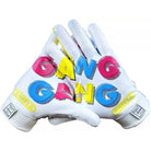 Battle Sports Gang Gang Double Threat Adult Football Receiver Gloves - White Battle Sports