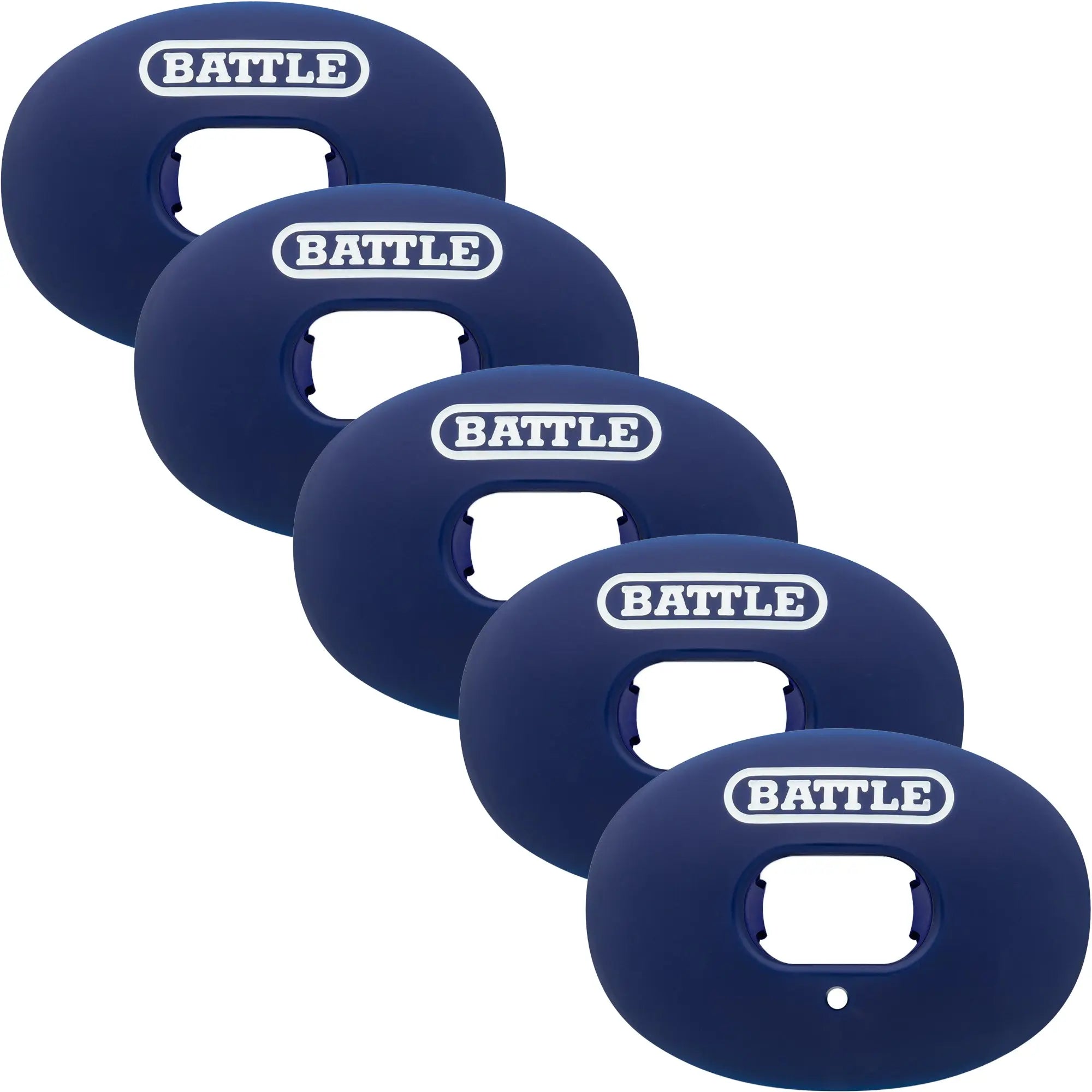 Battle Sports Oxygen Lip Protector Mouthguard 5-Pack - Navy Battle Sports