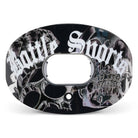 Battle Sports "Chrome Skulls" Oxygen Football Mouthguard - Black/White Battle Sports