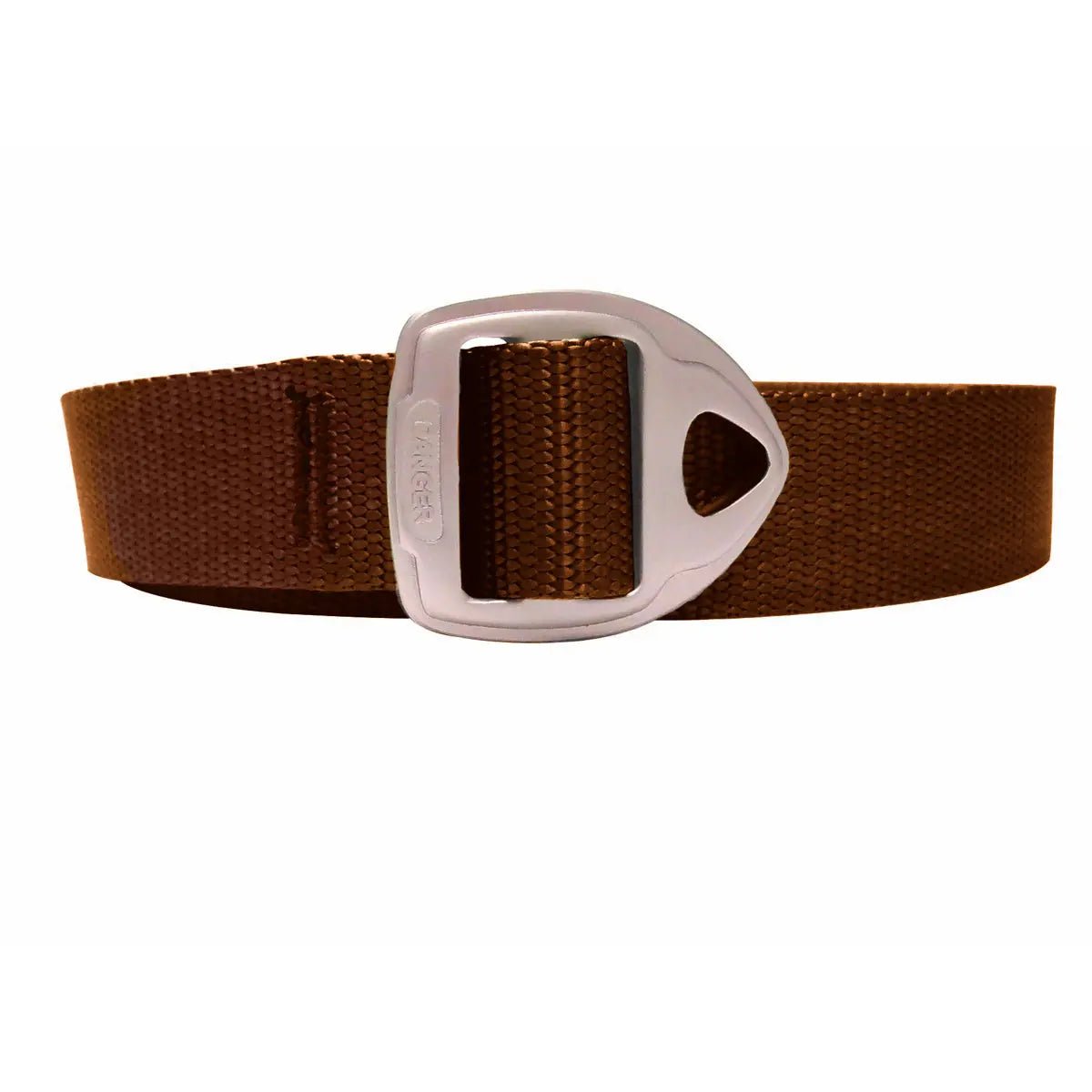 Bison Designs Danger Gunmetal Buckle Belt - Brown Bison Designs