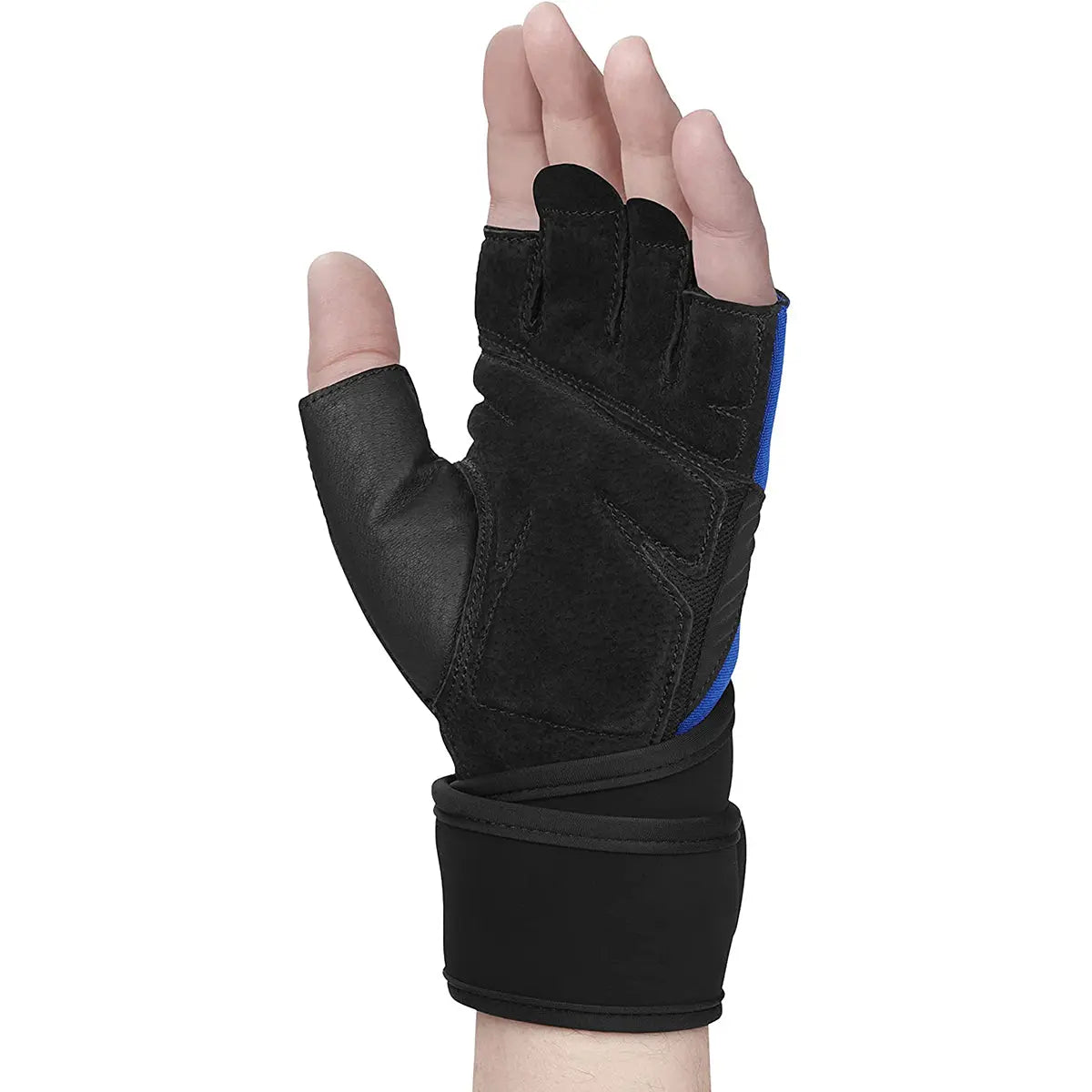 Harbinger Unisex Training Grip Wrist Wrap Weight Lifting Gloves 2.0 - Black/Blue Harbinger