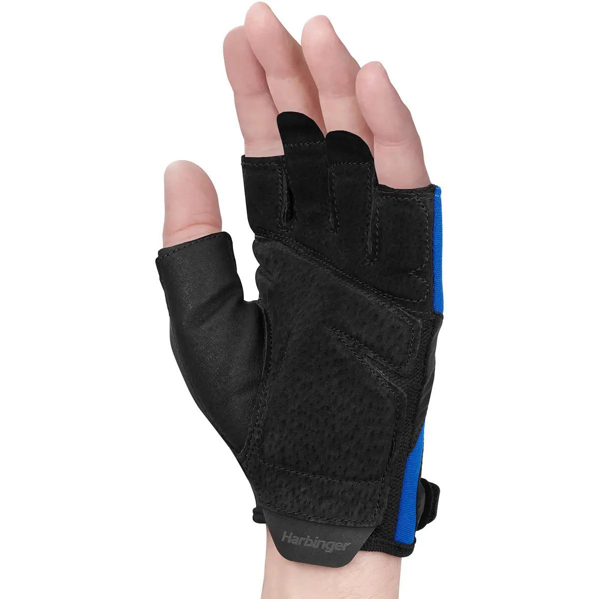 Harbinger Unisex Training Grip Weight Lifting Gloves 2.0 - Black/Blue Harbinger