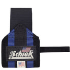 Schiek Sports Blue Line Heavy-Duty Reinforced Elastic Wrist Wraps - Black/Blue Schiek Sports