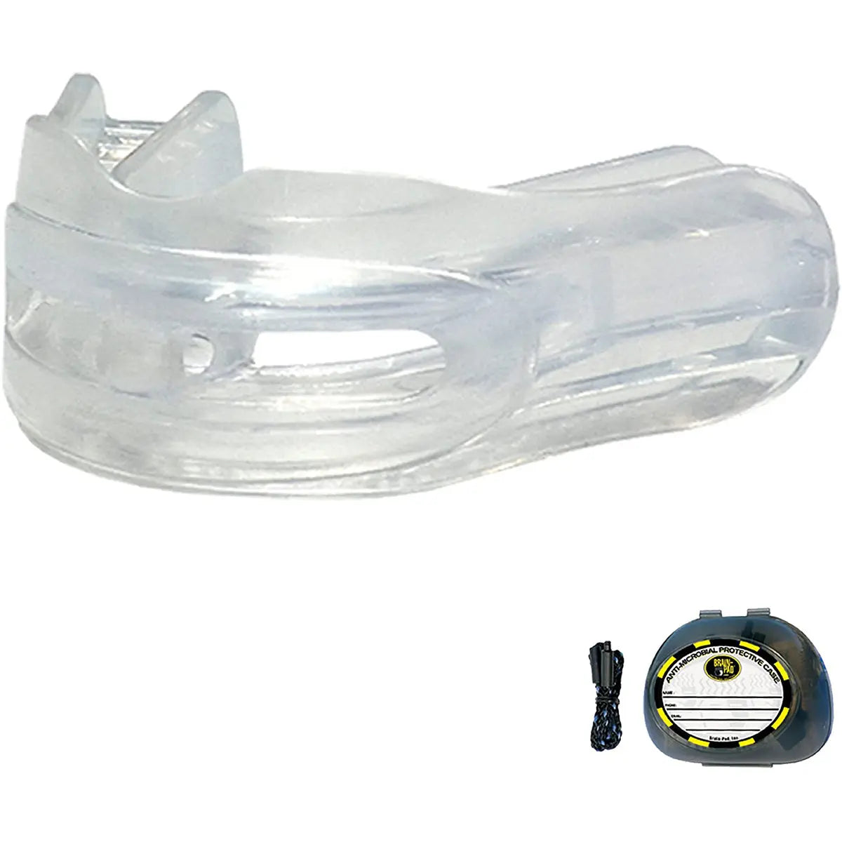 Brain Pad Double Guard Strapless Mouthguard - Clear Brain Pad