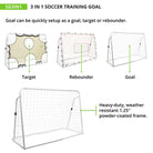 Champion Sports 3 IN 1 Soccer Training Goal - 6' x 4' Champion Sports
