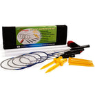 Champion Sports Deluxe Badminton Set Includes 20' Net, 2 Shuttlecocks, 4 Rackets, 2 Pole Anchors, 4 Ground Stakes, and 1 Carrying Case. Champion Sports