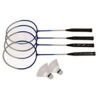 Champion Sports Deluxe Badminton Set Includes 20' Net, 2 Shuttlecocks, 4 Rackets, 2 Pole Anchors, 4 Ground Stakes, and 1 Carrying Case. Champion Sports