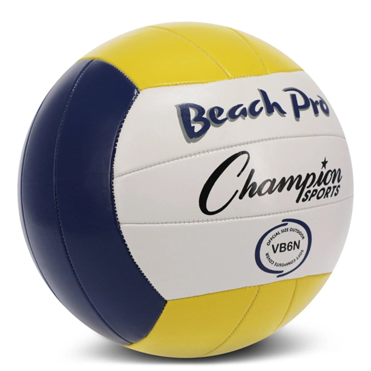 Champion Sports Synethic Leather Beach Pro Volleyball - Blue/Yellow/White Champion Sports