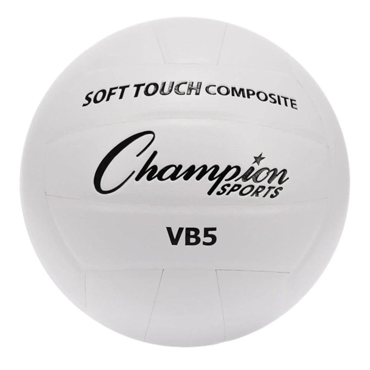 Champion Sports VB5 Synthetic Leather Volleyball - White/Black Champion Sports