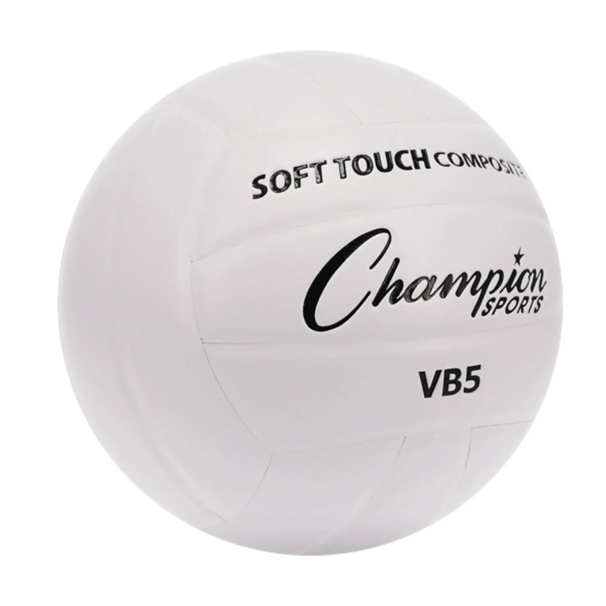 Champion Sports VB5 Synthetic Leather Volleyball - White/Black Champion Sports