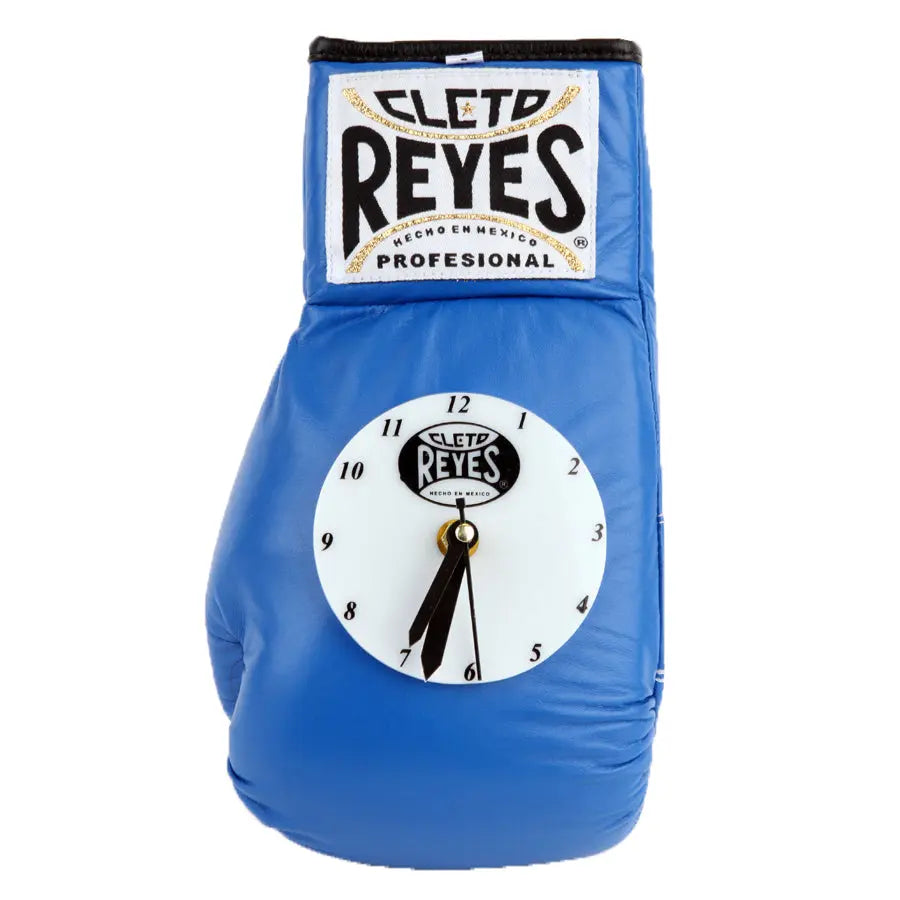 Cleto Reyes 10 oz Authentic Pro Fight Leather Clock Glove - Blue Cleto Reyes