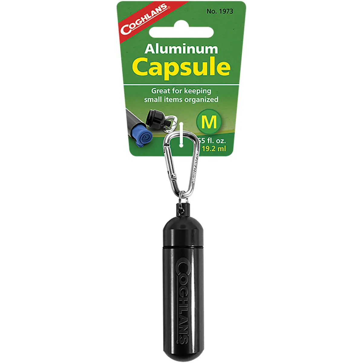 Coghlan's Aluminum Capsule with Carabiner, Watertight Seal, Container Storage Coghlan's