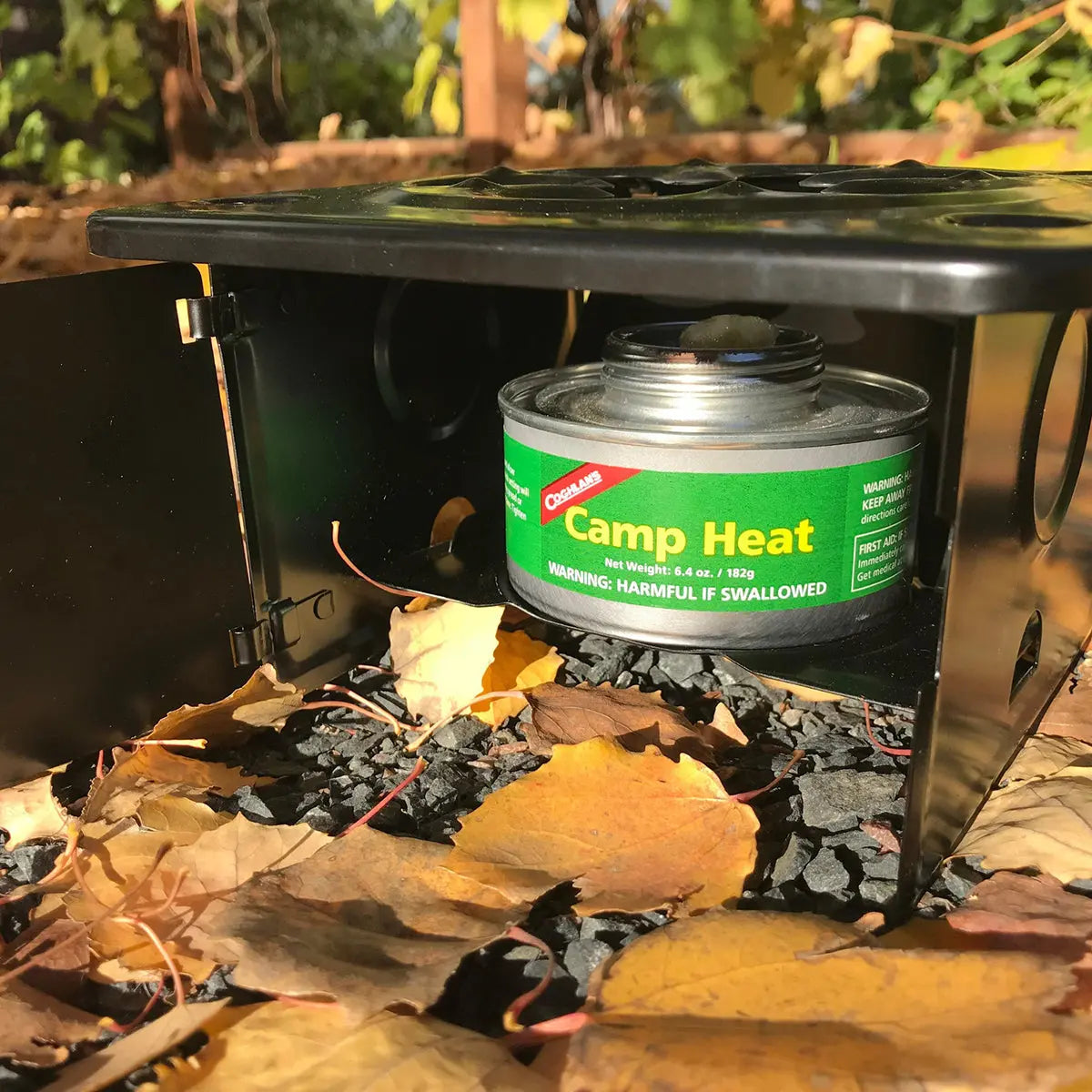Coghlan's Camp Heat Emergency Cooking Fuel Can (2 Pack), Recloseable 4-6 hr Burn Coghlan's