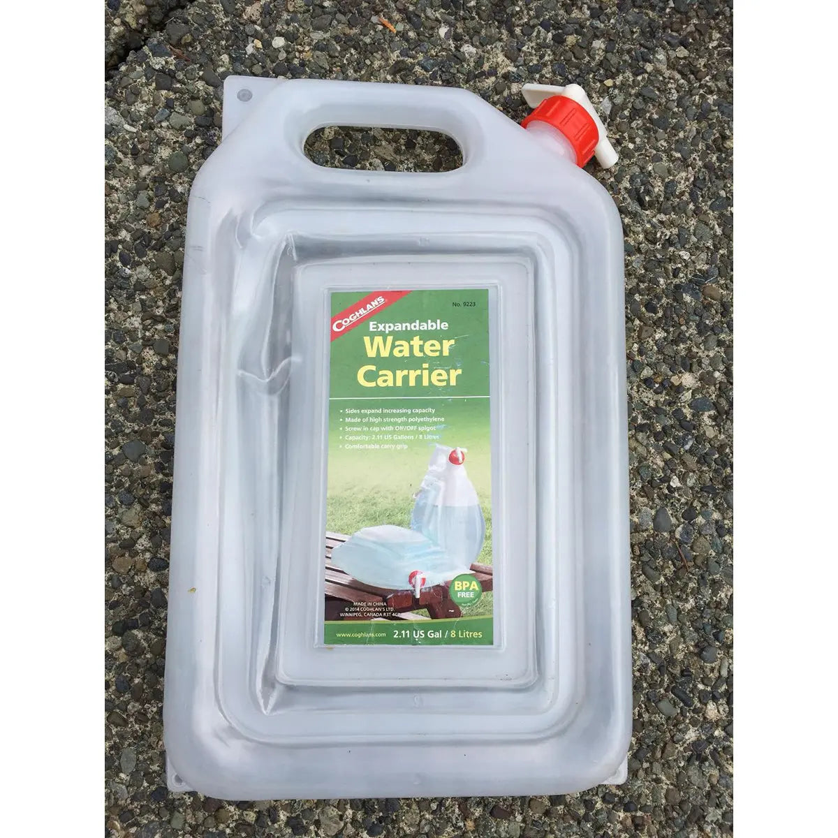 Coghlan's Expandable Water Carrier, 2-Gallon Camping Jug, Collapses for Storage Coghlan's