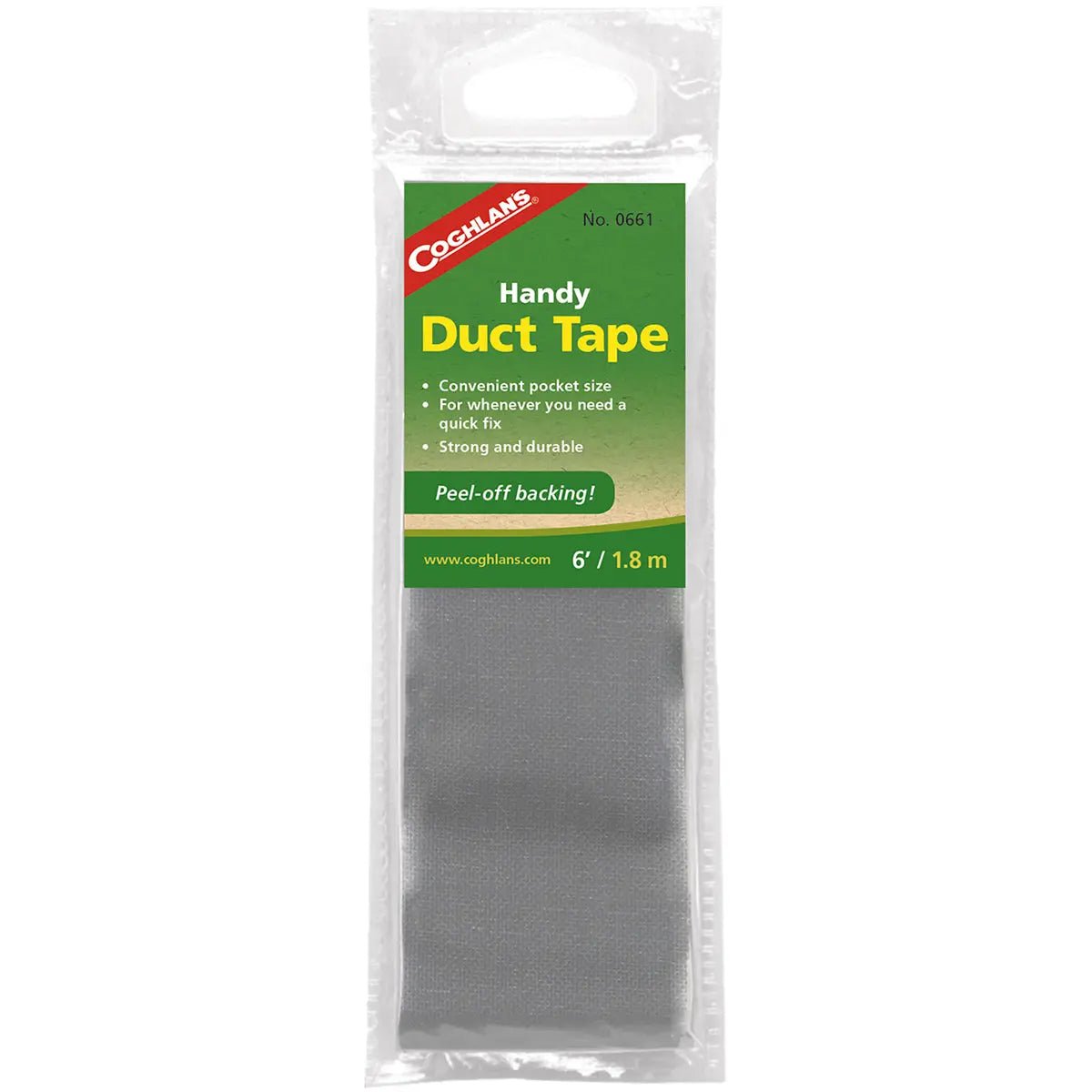 Coghlan's Handy Duct Tape 6' Convenient Pocket Size w/ Peel-Off Back Quick Fix Coghlan's