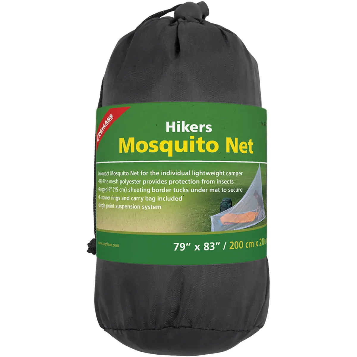 Coghlan's Hikers Mosquito Net 79" x 83", Single Point Suspension System, Camping Coghlan's