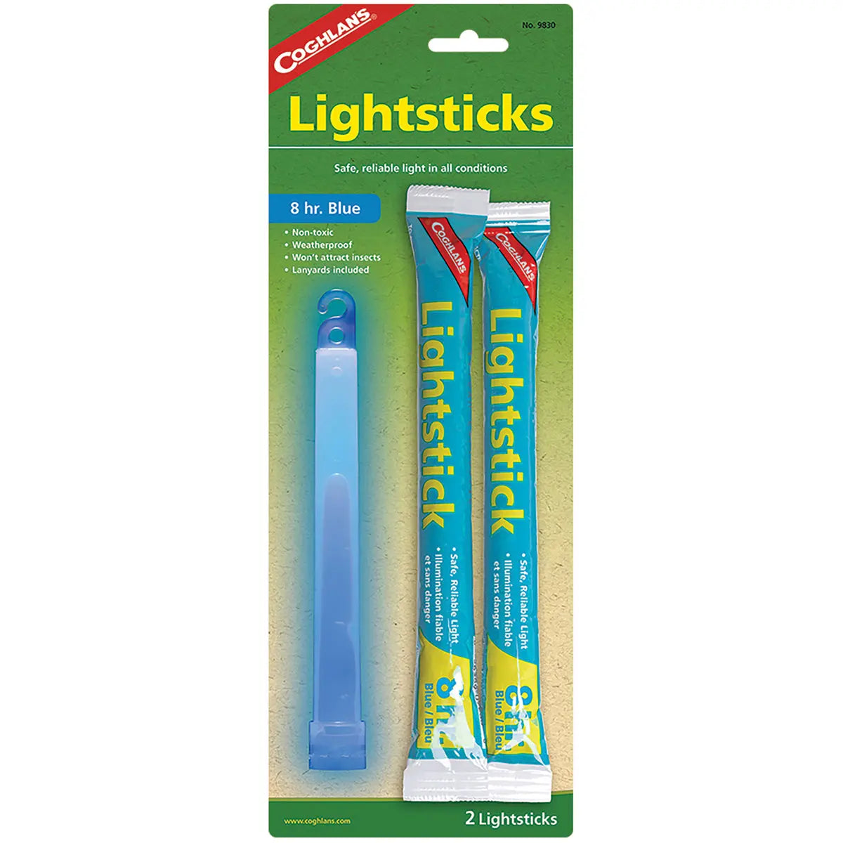 Coghlan's Lightsticks, 8 hr. Blue (2 Pack), Weatherpoof, Emergency Survival Aid Coghlan's