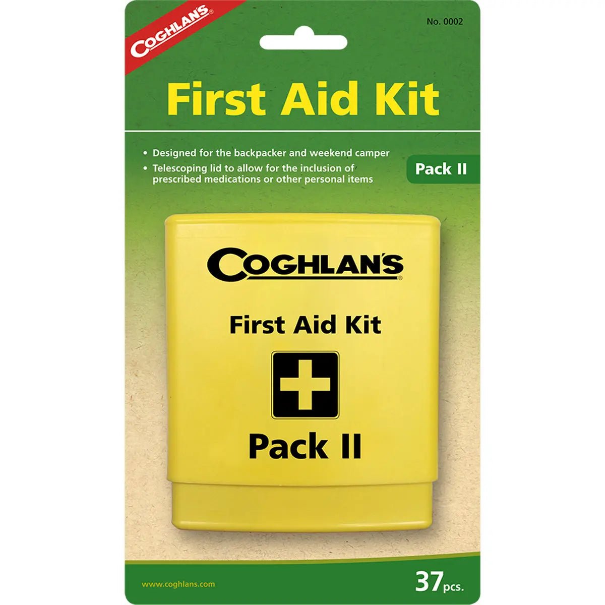 Coghlan's Pack II First Aid Kit, 37 Pieces, Water-Resistant Outdoor RV Camp Set Coghlan's