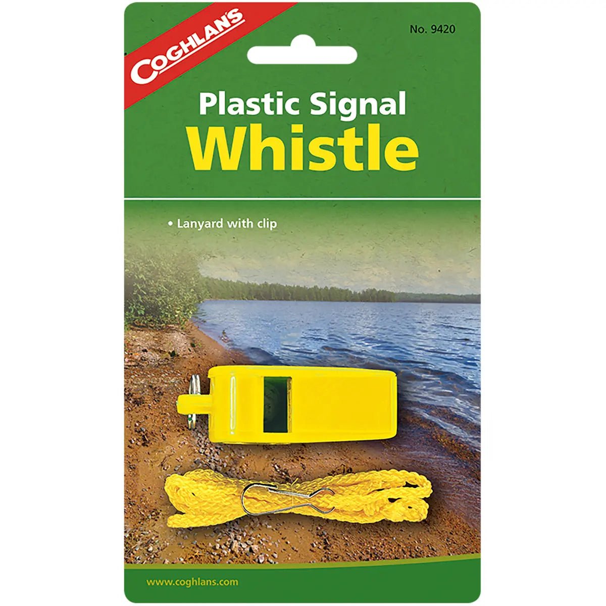 Coghlan's Plastic Signal Whistle w/ Lanyard, Safety Survival Camping Emergency Coghlan's