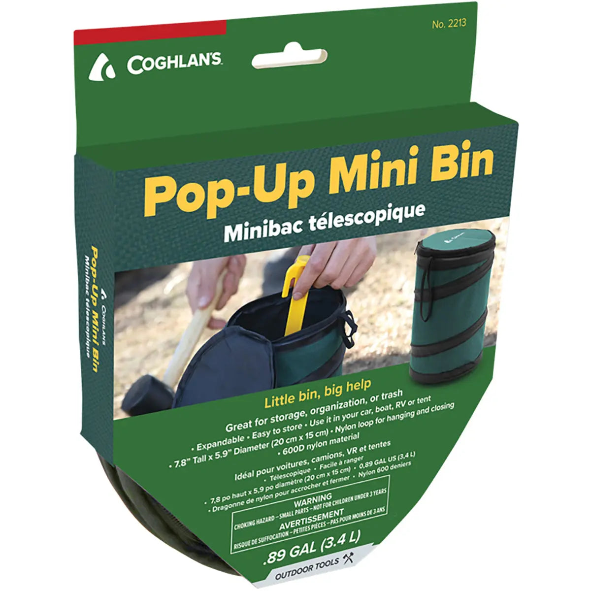 Coghlan's Pop-Up Mini Trash Bin - Green Coghlan's
