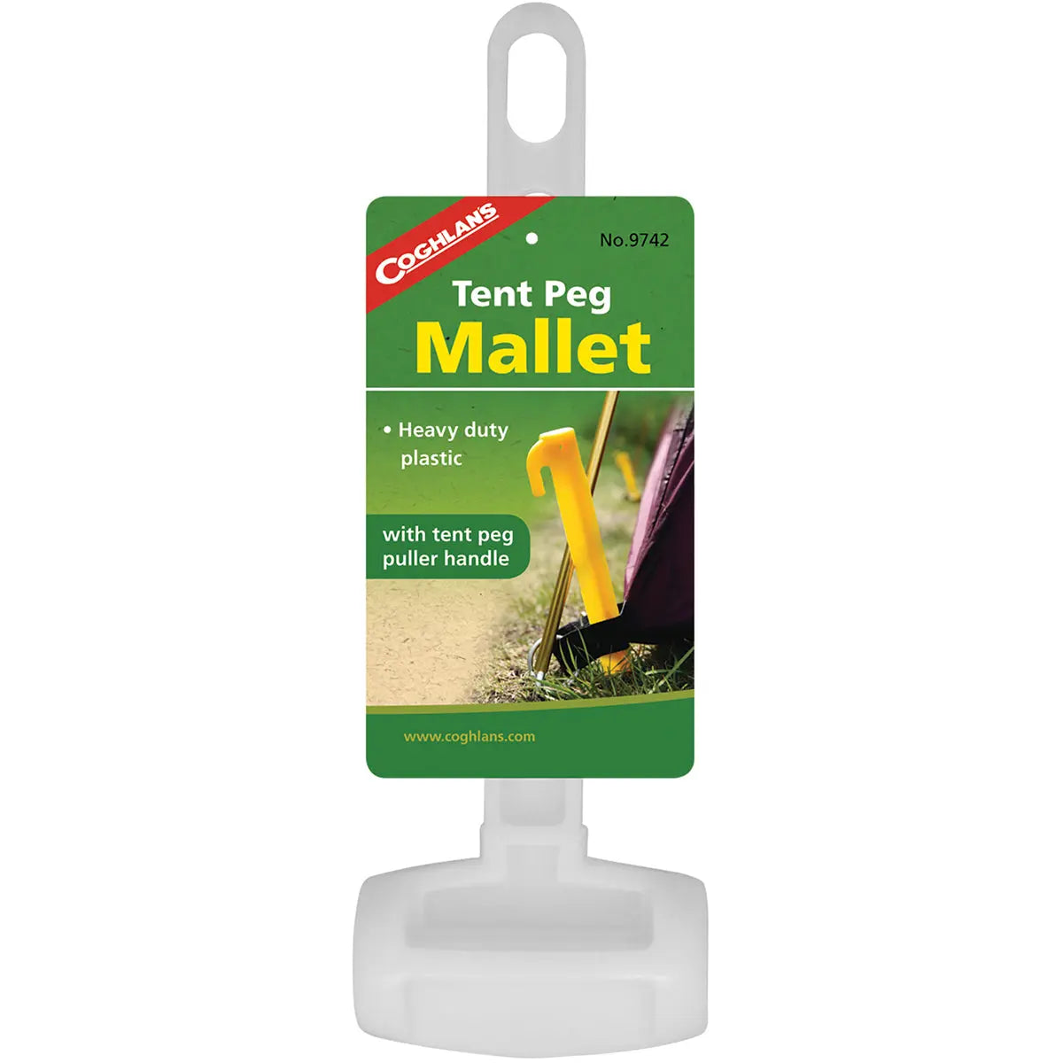 Coghlan's Tent Peg Mallet with Camping Stake Puller Handle, Heavy Duty Plastic Coghlan's