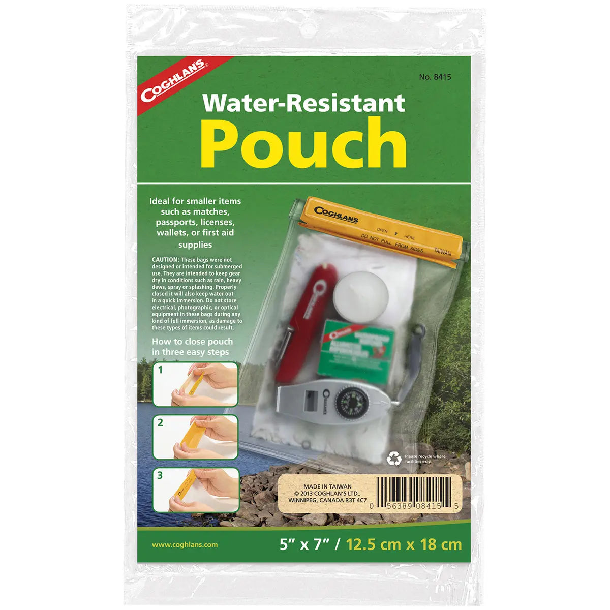 Coghlan's Water Resistant Pouch, Store Matches, Passports, Supplies, & First Aid Coghlan's