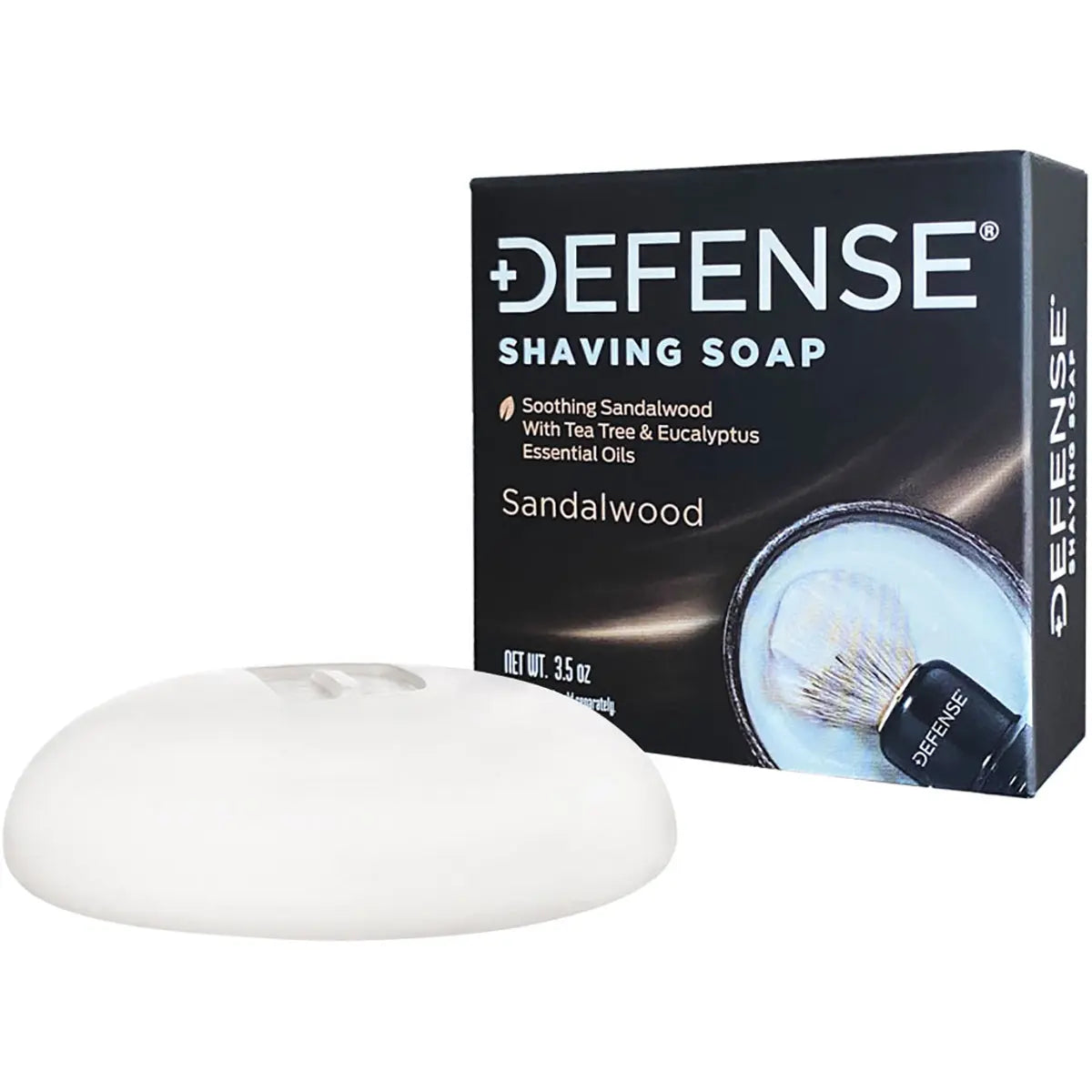 Defense Soap 3.5 oz. Sandalwood Premium Shaving Bar Soap Defense Soap