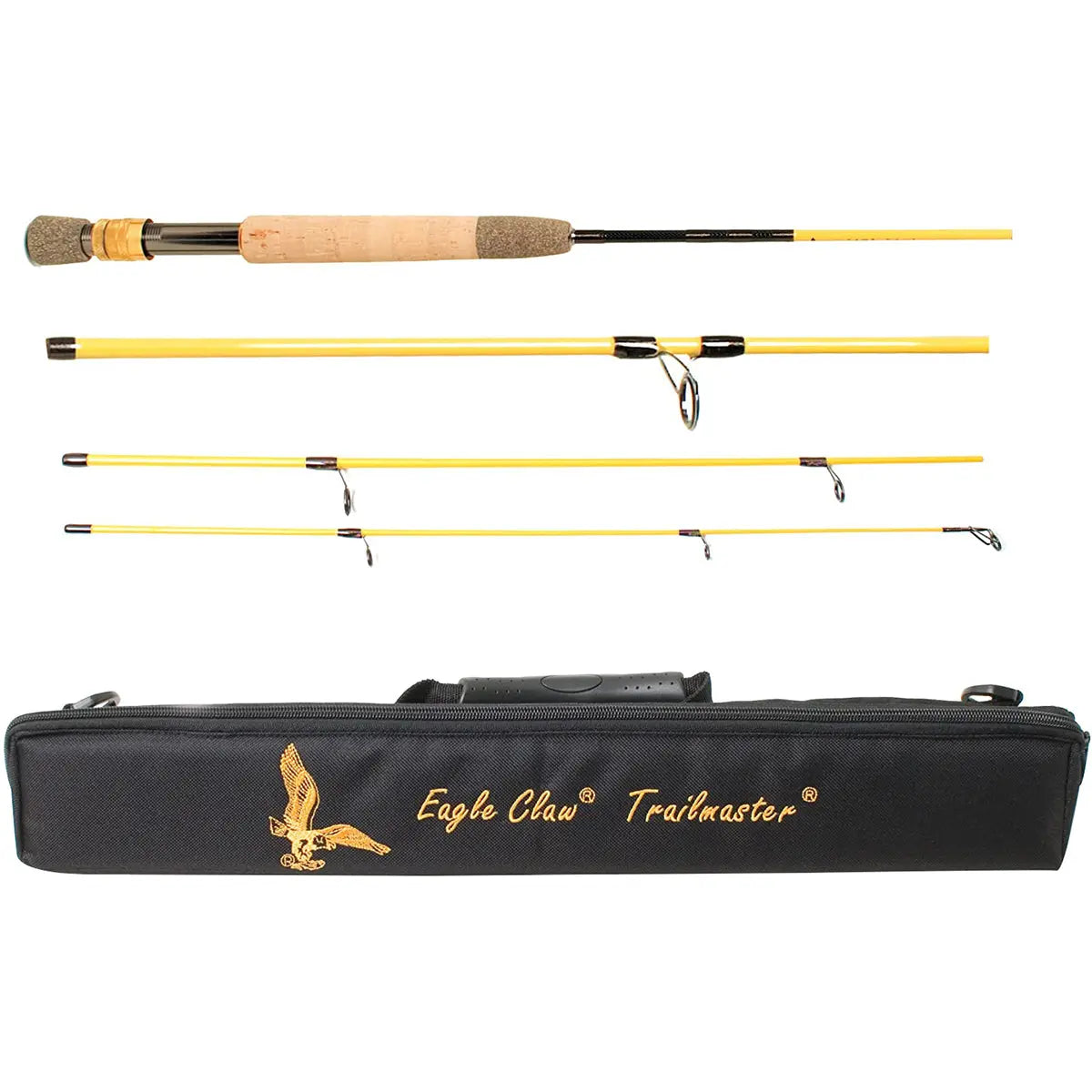 Eagle Claw Packit Telescopic Spinning Rod and Reel Combo - Yellow